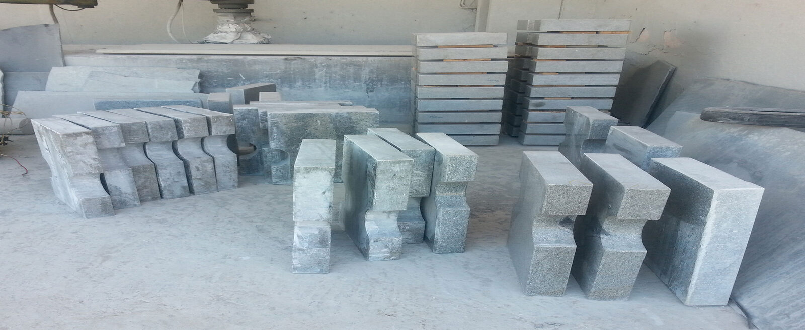 Granite monuments and memorials at the works