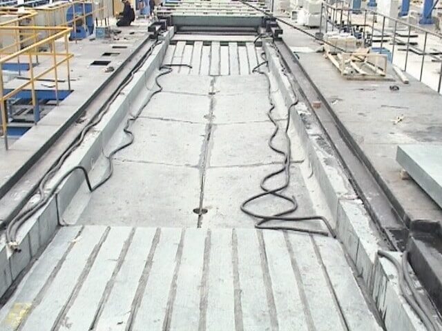 Granite pickling tank line installed in a steel plant