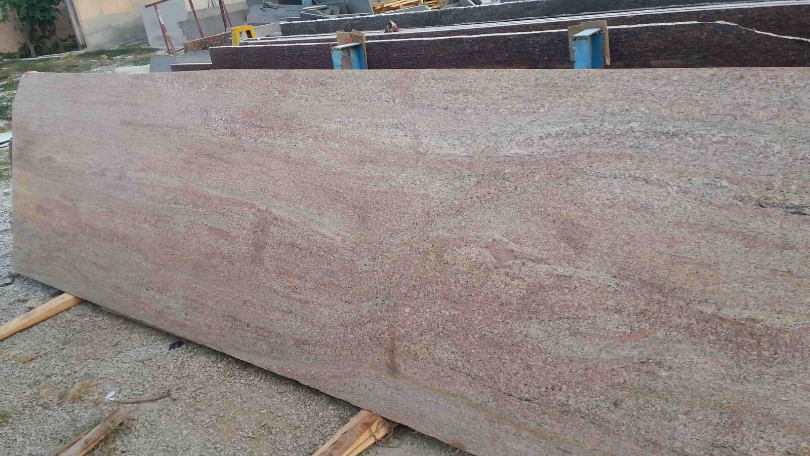 Polished granite slab