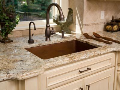 Polished granite slab